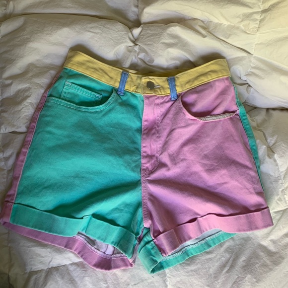 American Apparel Pants - American Apparel color block shorts